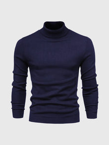 Eleganter Rollkragenpullover für stilvolle Anlässe – Dunkelblau