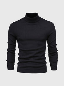 Eleganter Rollkragenpullover für stilvolle Anlässe – Schwarz