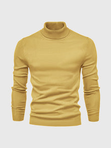 Eleganter Rollkragenpullover für stilvolle Anlässe – Gelb