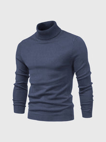 Eleganter Rollkragenpullover für stilvolle Anlässe – Blau