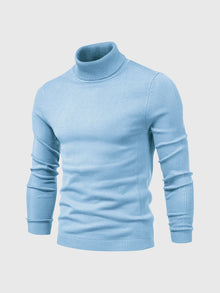 Eleganter Rollkragenpullover für stilvolle Anlässe – Hellblau