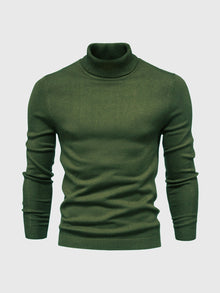 Eleganter Rollkragenpullover für stilvolle Anlässe – Dunkelgrün
