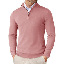 Eleganter Strickpullover mit Reißverschluss für Stilbewusste – Rosa