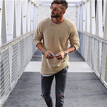 Eleganter Strickpullover mit langem Arm – Aprikose