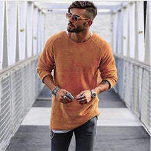 Eleganter Strickpullover mit langem Arm – Orange