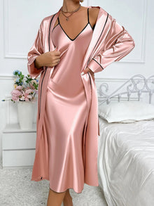 Elegantes Pyjama Set für Stilvolle Nächte – Rosa
