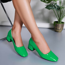 Eleganza™ – Modische Damen Pumps mit Bequemem Blockabsatz – Grün