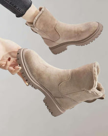 Elena - Hoch geschnittene Winterstiefel – Khaki