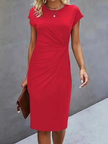 Reilly - Midi-Kleid mit Knoten vorne für Frauen – Rot