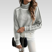 Turtleneck Pullover Damen kuschelig warm – Grau