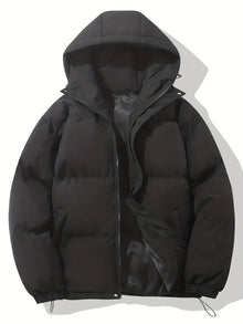 Klassisches Warme (Unisex) Kapuzenjacke – Schwarz