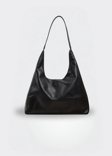 Große Damen Handtasche – Vegane Ledertasche mit Reißverschluss – Schwarz