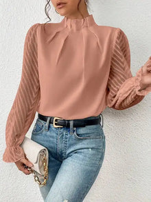 Evelyn | Zeitloses Langarm Top – Rosa