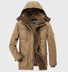 Herren Winterjacke | Kapuzenparka Mit Warmem Innenfutter – Khaki