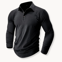 Raves - Strukturiertes Poloshirt – Schwarz