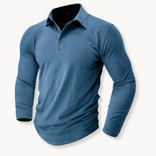 Raves - Strukturiertes Poloshirt – Denim Blau
