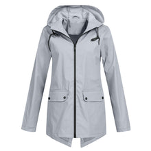 Bettina | Damen Jacke mit Kapuze, Reißverschluss und Fronttaschen – Grau