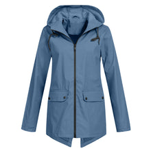 Tanja | Damen Winterjacke mit Kapuze und Reißverschluss – Blau