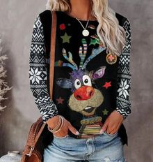 Gemütlicher Weihnachtspullover für Damen - Weich, Warm und Festlich – Schwarz
