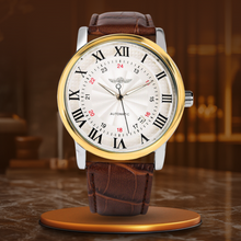 van Baerle® - Mode Luxusschicht Leder Vollautomatisches Uhrwerk – Gold Weiß