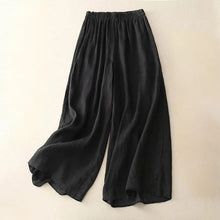 Fließende Weitbein-Hose für eleganten Komfort – Schwarz