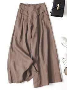 FlowChic™ – Elegante Palazzo Hose für Damen – Karamell