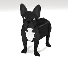 Blumentopf im Französische Bulldogge Design – Schwarz