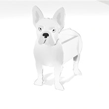 Blumentopf im Französische Bulldogge Design – Weiß
