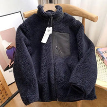 FrostGuard™ – Warme Fleece Winterjacke für Herren – Marineblau