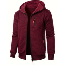 FrostHood™ –  Warme Kapuzenjacke für Herren mit Plüschfutter – Burgund