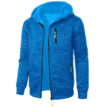 FrostHood™ –  Warme Kapuzenjacke für Herren mit Plüschfutter – Blau