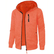 FrostHood™ –  Warme Kapuzenjacke für Herren mit Plüschfutter – Orange