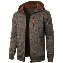 FrostHood™ –  Warme Kapuzenjacke für Herren mit Plüschfutter – Kaffeefarbe