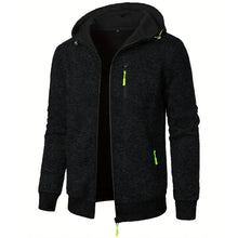 FrostHood™ –  Warme Kapuzenjacke für Herren mit Plüschfutter – Schwarz