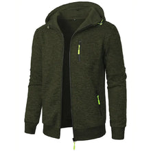 FrostHood™ –  Warme Kapuzenjacke für Herren mit Plüschfutter – Armeegrün