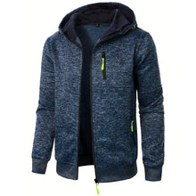 FrostHood™ –  Warme Kapuzenjacke für Herren mit Plüschfutter – Navy blau