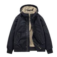 FrostPeak™ – Warme Kapuzen Winterjacke für Herren – Schwarz