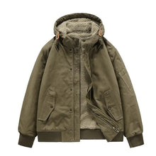FrostPeak™ – Warme Kapuzen Winterjacke für Herren – Sand