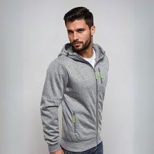 Herren Strickjacke mit Kapuze - Vielseitig & Funktional – Grau