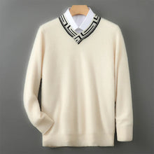 Herren Wollpullover Premium Merino – Beige