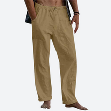 Herren Casual Leinenhose – Stylische Sommerhose für Herren, Atmungsaktiv und Bequem – Ingwer