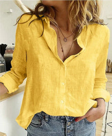 Damen lässige Sommerbluse – Gelb