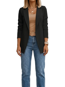 Parina - Knitterfreier Blazer – Schwarz