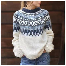 Gemütlicher Fair-Isle Pullover für Wintertage – Weiß