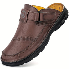 GentleStep™ – Herren Leder Sandalen mit Komfort Fußbett – Dunkelbraun