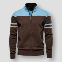Gestreifte Schulter-Trainingsjacke - Ruben – Blau