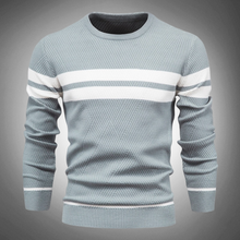 Gestreifter Pullover mit sportlicher Eleganz – Blau