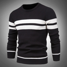 Gestreifter Pullover mit sportlicher Eleganz – Schwarz