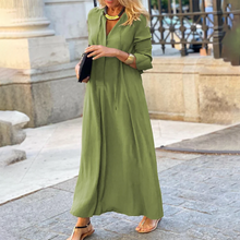 Honeylet - Langes Damen Kleid Bequem Sommerlich – Grün