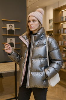 Julia - Moderne und bequeme Winterjacke – Grau